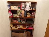 Closet Shelf Contents-  Xmas, Sewing, Birdhouse,