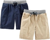 2-Pk Carter's Boy's 5T Short, Light Khaki and Navy