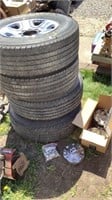 Tires size lt275/70r18 with rims and rims and