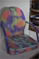 Vintage Metal Chair Seat Made into Swing