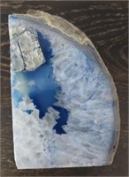 Blue Geode Bookend