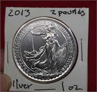 1oz Silver Britannia 2 Pounds Coin