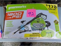 Greenworks 1800 psi Portable Electric Pressure Was