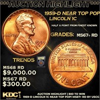 ***Auction Highlight*** 1959-d Lincoln Cent Near T