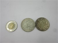 2 pesos mexicain 1960-64 silver