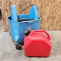 Mop bucket & gas can