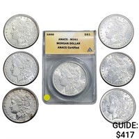 Morgan Silver Dollar Collect. Ch BU/MS [7 Coins