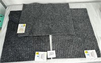 Comfort Bay Ribbed Doormats THREE PACK 18x24”