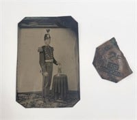 Civil war Tintype and Possible Slave Tag