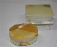 Onyx Marbled Trinket Boxes. Shell, Rectangle