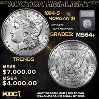 ***Auction Highlight*** 1894-s Morgan Dollar 1 Gra