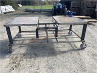 Steel Work Table On Casters w/ 5" Vise