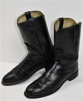 Tony Lama Black Leather Western Boots Size 9.5B