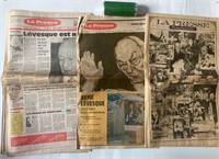 La presse Décès de René Lévesque - 1987