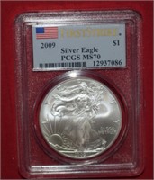 2009 Silver Eagle First Strike  MS70  PCGS