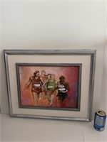 Cadre "Les coureurs", artiste amateure Pije