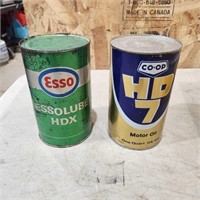Esso & Co-op full Oil Cans