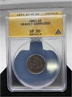 1861 Indian Head Cent C&G