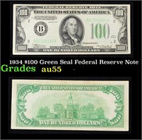 1934 $100 Green Seal Federal Reserve Note Grades C