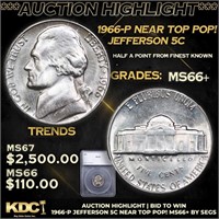 ***Auction Highlight*** 1966-p Jefferson Nickel Ne