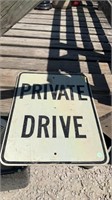 Private drive road sign