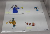 C12) 4 Animation Cels 1997 HBO The Pied Piper