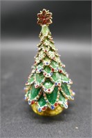 KINGSPORT DESIGNS CHRISTMAS TREE BOX + NECKLACE