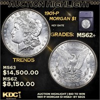 ***Auction Highlight*** 1901-p Morgan Dollar 1 Gra