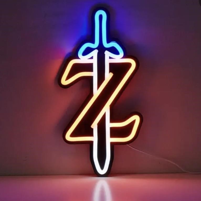 New 1pc Sword LED Neon Sign, For Wall And Table
