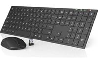 Wireless Keyboard and Mouse, Ergonomic Slim