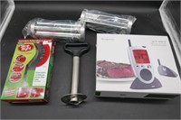 KITCHEN ITEMS - TIMER, BREAD MOLDS, ETC