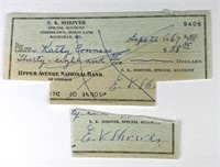 Eunice Kennedy Shriver Rare Bank Check (Torn)