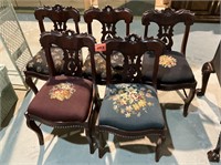 5 Chairs (3 Needle Point)