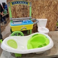 Kids toilet, toy, baby bath