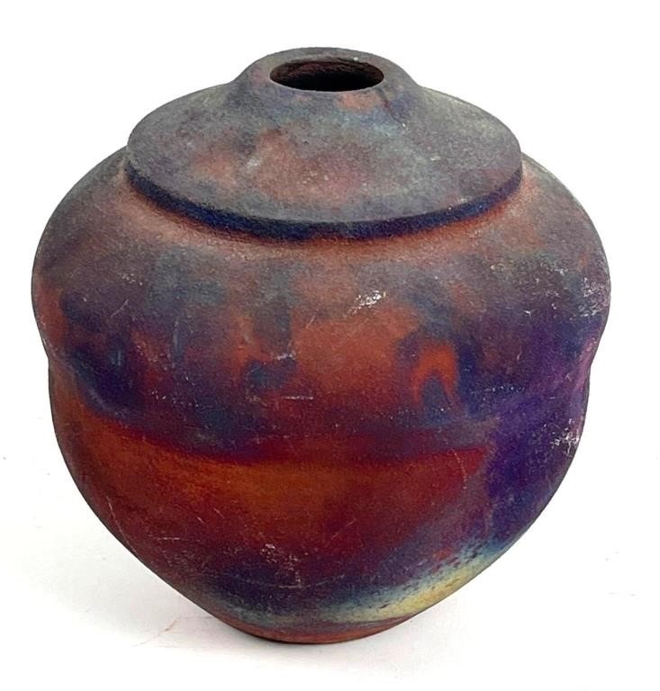 1990's Raku Hand Thrown Pot