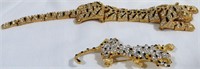GOLD-TONE PANTHER & TIGER STATEMENT BROOCHES