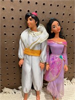 Disney store Aladdin and Jasmine, full-size doll