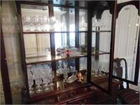 STEMWARE AND CONTENTS OF CHINA CABINET