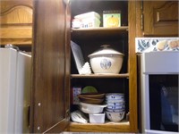 CONTENTS OF CABINETS, 4 UPPER, SIDE, BROILER,