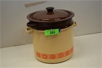 Vintage Enamel Double Boiler Stock Pot Collander