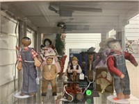 Vintage dolls, figures, collectibles. Shelf NOT