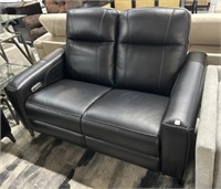 Modern Leather Power Reclining Love Seat