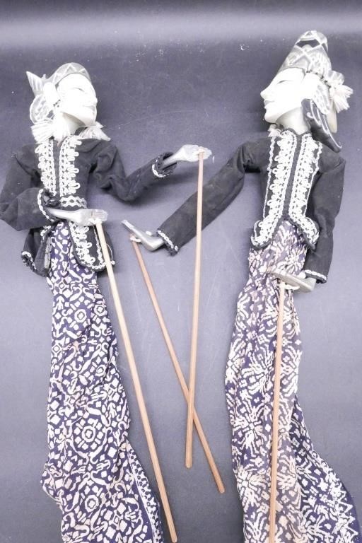 PAIR OF INDONESIAN PUPPETS