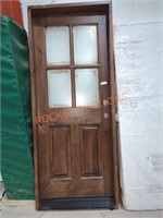32"×80" 2-Panel Stained Wood Door