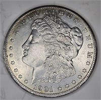 1901 o Morgan Dollar - AU- $63 CPG