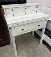 Cottage White Desk with Extended Fold Top