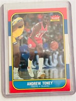 1986 Fleer Basketball Card, Andrew Toney #114