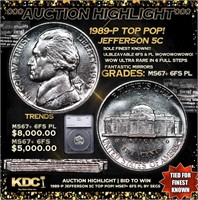 ***Auction Highlight*** 1989-p Jefferson Nickel TO