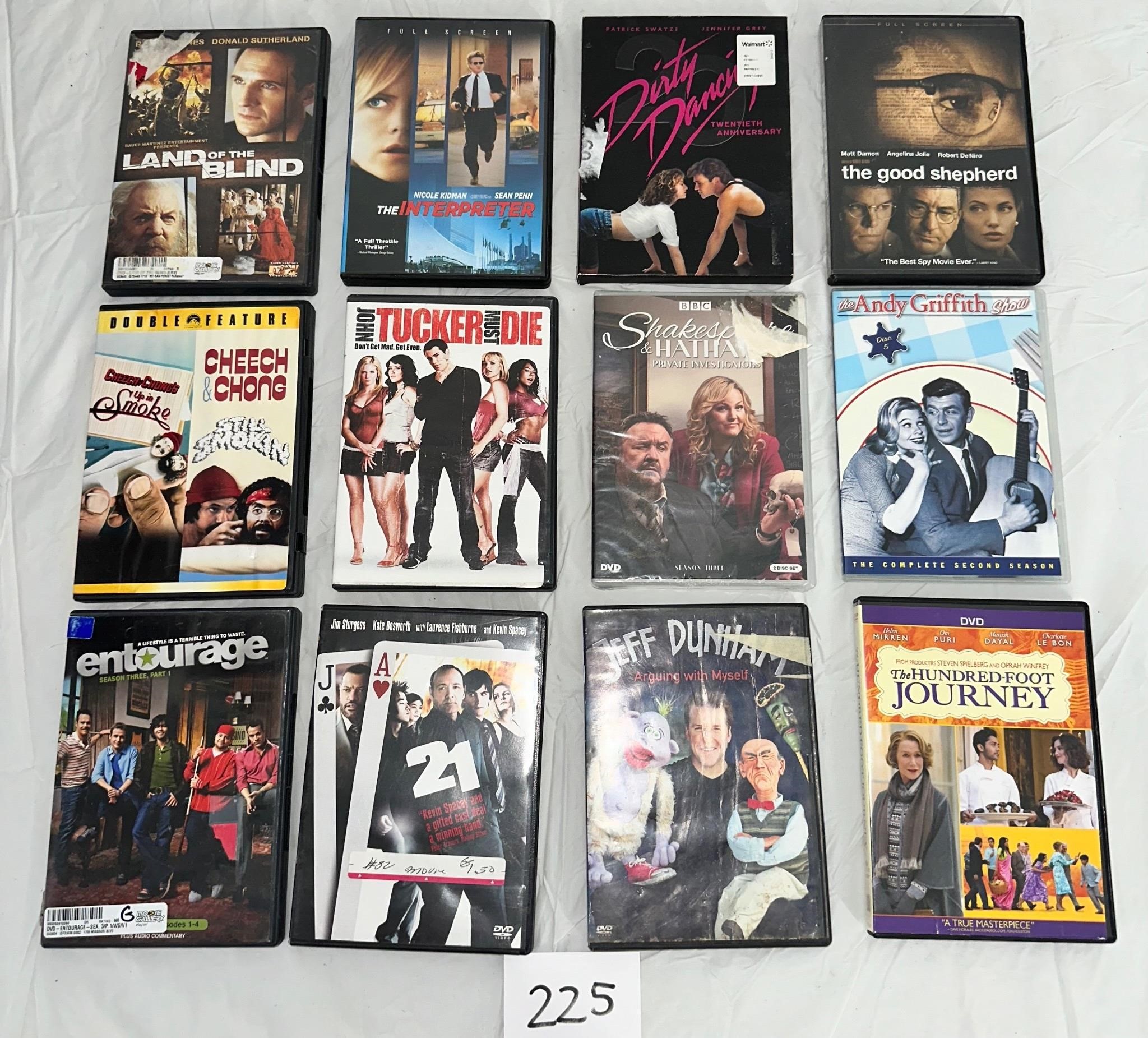 Twelve Assorted DVD Movies