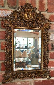 Antique “FAUN” Bronze Mirror